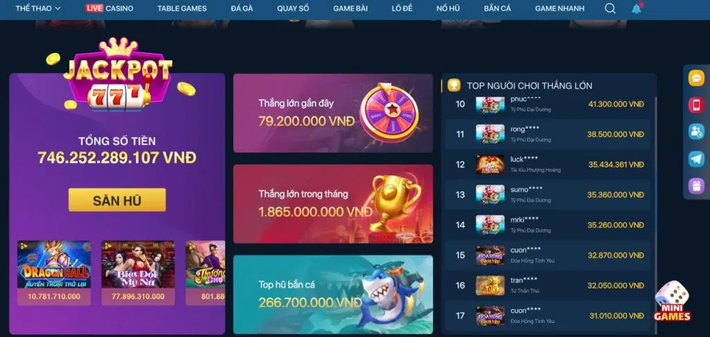 Ưu đãi game caxeng